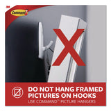 Command™ Small Wire Hooks, Small, Plastic/Metal Wire, White, 0.5 lb Capacity, 6/Pack (MMM17067CLR6ES) Each