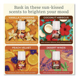 Lifelines® ClickWick Sunkissed Escape Essential Oil Set, Coconut Hibiscus/Desert Winds/Peach Velvet/Vanilla Tangerine, 0.25 oz Bottle (LLNLL113008) Each