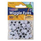 Creativity Street® Wiggle Eyes, 0.39", Black, 50/Pack (CKC824556) Each