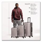 InUSA Luggage Vasty Three-Piece Hardside Spinner Luggage Set, Gray (WLBIUVASSMLGRE) Each