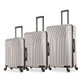 InUSA Luggage Vasty Three-Piece Hardside Spinner Luggage Set, Gray (WLBIUVASSMLGRE) Each