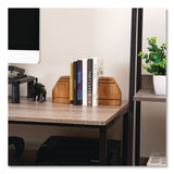 Mind Reader Wood Rustic Bookends, Nonskid Base, 1.5 x 4 x 4.75, Brown (EMSWOODEND2BRN) Each