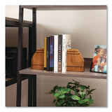 Mind Reader Wood Rustic Bookends, Nonskid Base, 1.5 x 4 x 4.75, Brown (EMSWOODEND2BRN) Each