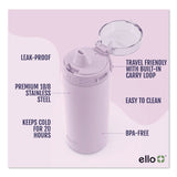 ello® Cooper Stainless Steel Double Wall Insulated Water Bottle, 18 oz, Lilac (LFC47909990626) Each
