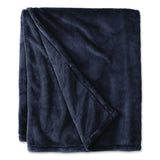 L.L.Bean® Wicked Plush Throw, 50 x 60, Navy (LLB30278174) Each