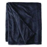 L.L.Bean® Wicked Plush Throw, 60 x 80, Navy (LLB30278274) Each