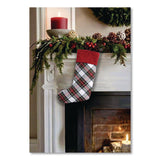 L.L.Bean® Tartan Velvet Stocking, 8.5 x 22, Cream Plaid (LLB5213811572) Each