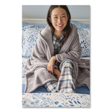 L.L.Bean® Cozy Chenille Wearable Throw, 58 x 60, Gray (LLB5238848281) Each