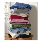 L.L.Bean® Wicked Plush Throw, 50 x 60, Deep Olive (LLB30278136685) Each