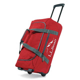 L.L.Bean® Adventure 22" Polyester Telescoping Carry-On Travel Duffel with Wheels, 22 x 12 x 9, Dark Red (LLB52071141385) Each