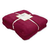 L.L.Bean® Wicket Plush Throw, 50 x 60, Mountain Red (LLB302781440) Each