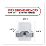 Command™ Closet Organization Essentials Variety Kit, Broom Gripper and (2) Utility Hooks, Plastic, White, Supports 4 lb, 3/Pack (MMM17235ES) Pack of 3