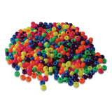 Creativity Street® Pony Beads, Plastic, 0.24" x 0.35", Assorted Neon Colors, 1,000/Pack (PAC2323379) Pack of 1000