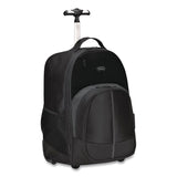 Targus® Compact Rolling Backpack, Fits PC Laptops Up to 16" and MacBook Pros Up to 17", 13.8" x 9" x 19", Black (TRGTSB750US) Each