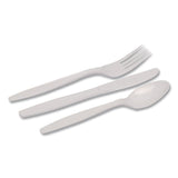 Dixie® Individually Wrapped Mediumweight Polystyrene Cutlery, Fork/Knife/Teaspoon/Napkin, Plastic, White, 250/Carton (DXECM26NC7) Case of 250