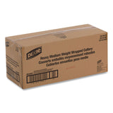 Dixie® Individually Wrapped Mediumweight Polystyrene Cutlery, Fork/Knife/Teaspoon/Napkin, Plastic, White, 250/Carton (DXECM26NC7) Case of 250