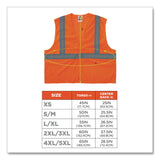 ergodyne® GloWear 8205HL Type R Class 2 Super Econo Mesh Vest, Polyester Mesh, 4X-Large to 5X-Large, Orange (EGO20969) Each