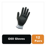 KleenGuard™ G60 ANSI Level 2 Cut-Resistant Gloves, EN388: 4343, 8.86" Long, Medium (Size 8), White/Black, 12 Pairs/Carton (KCC38690) Case of 12