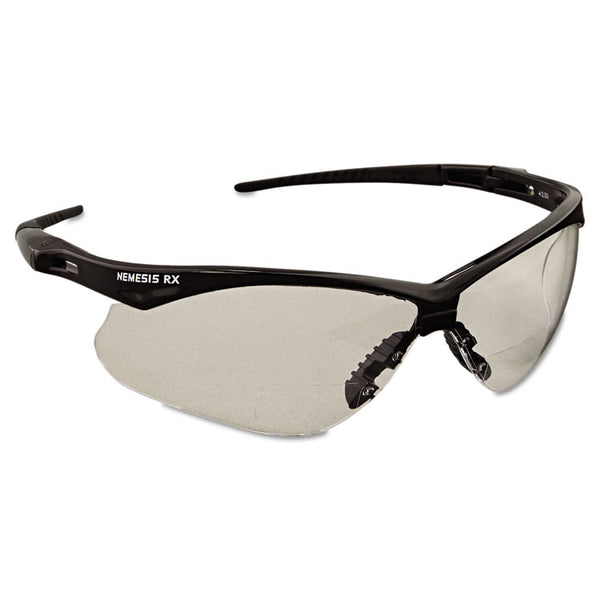 KleenGuard™ V60 Nemesis Rx Reader Safety Glasses, Black Frame, Clear Lens, +2.5 Diopter Strength (KCC28627) Each