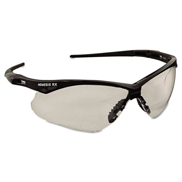 KleenGuard™ V60 Nemesis Rx Reader Safety Glasses, Black Frame, Clear Lens, +2.0 Diopter Strength (KCC28624) Each