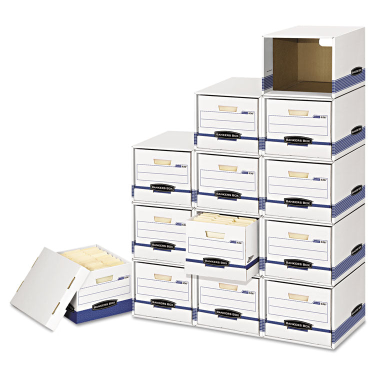 Bankers Box® File/Cube Box Shell, Legal/Letter, 23.75 x 19.75, White/Blue, 6/Carton (FEL0162601) Carton of 6