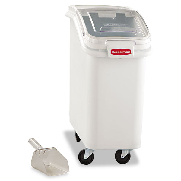 Rubbermaid® Commercial ProSave Mobile Ingredient Bin, 20.57 gal, 13.13 x 29.25 x 28, White, Plastic (RCP360088WHI)