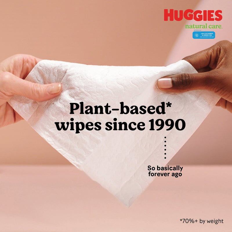 Huggies® Natural Care™ Refreshing Baby Wipe Soft Pack Cucumber / Green Tea Scent 560 Count (1160312_CS) 560/CS