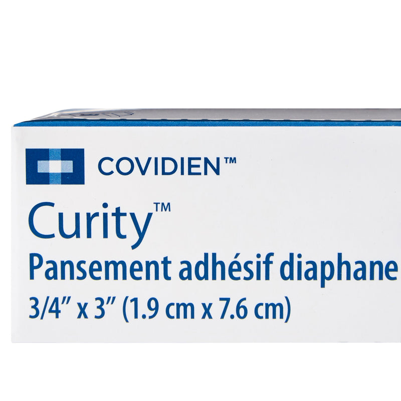 Curity™ Adhesive Strip 3/4 X 3 Inch Plastic Rectangle Sheer Sterile (735146_BX) 50/BX