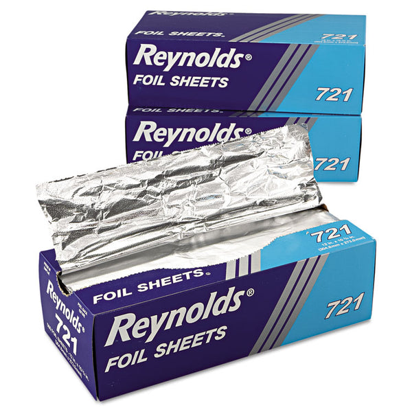 Reynolds Wrap® Interfolded Aluminum Foil Sheets, 12 x 10.75, Silver, 500/Box, 6 Boxes/Carton (RFP721)