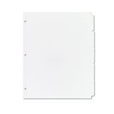 Avery® Write and Erase Plain-Tab Paper Dividers, 5-Tab, 11 x 8.5, White, 36 Sets (AVE11506)