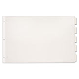 Cardinal® Paper Insertable Dividers, 5-Tab, 11 x 17, White, Clear Tabs, 1 Set (CRD84812) Each