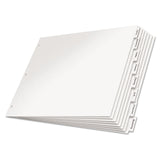 Cardinal® Paper Insertable Dividers, 8-Tab, 11 x 17, White, Clear Tabs, 1 Set (CRD84815)