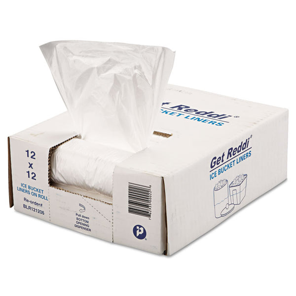 Inteplast Group Ice Bucket Liner Bags, 3 qt, 0.24 mil, 12" x 12", Clear, 1,000/Carton (IBSBLR121206)