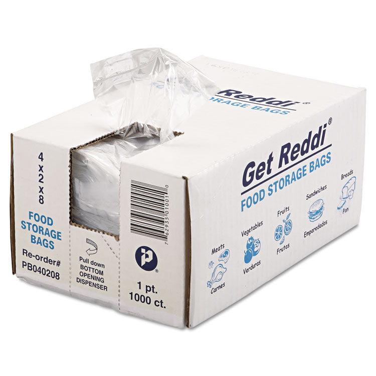 Inteplast Group Food Bags, 16 oz, 0.68 mil, 4" x 8", Clear, 1,000/Carton (IBSPB040208)