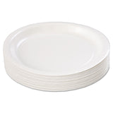 Hoffmaster® Coated Paper Dinnerware, Plate, 9" dia, White, 50/Pack, 10 Packs/Carton (HFMPL7095)