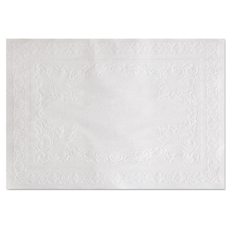 Hoffmaster® Classic Embossed Straight Edge Placemats, 10 x 14, White, 1,000/Carton (HFM601SE1014) Case of 1000