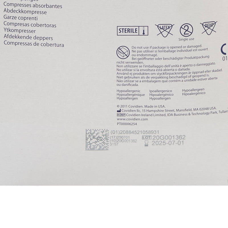 Curity™ Cellulose Filled Nonwoven Sponge 3 X 4 Inch 4-Ply Sterile 2 per Pack (688661_CS) 600/CS