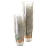 Dart® Bare Eco-Forward RPET Cold Cups, 16 oz to 18 oz, Leaf Design, Clear, 50/Pack, 20 Packs/Carton (DCCRTP16DBARECT) Case of 1000