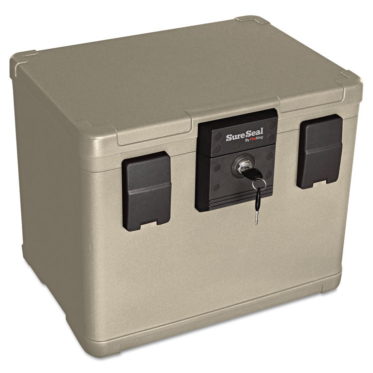 SureSeal By FireKing® Fire and Waterproof Chest, 0.6 cu ft, 16w x 12.5d x 13h, Taupe (FIRSS106) Each