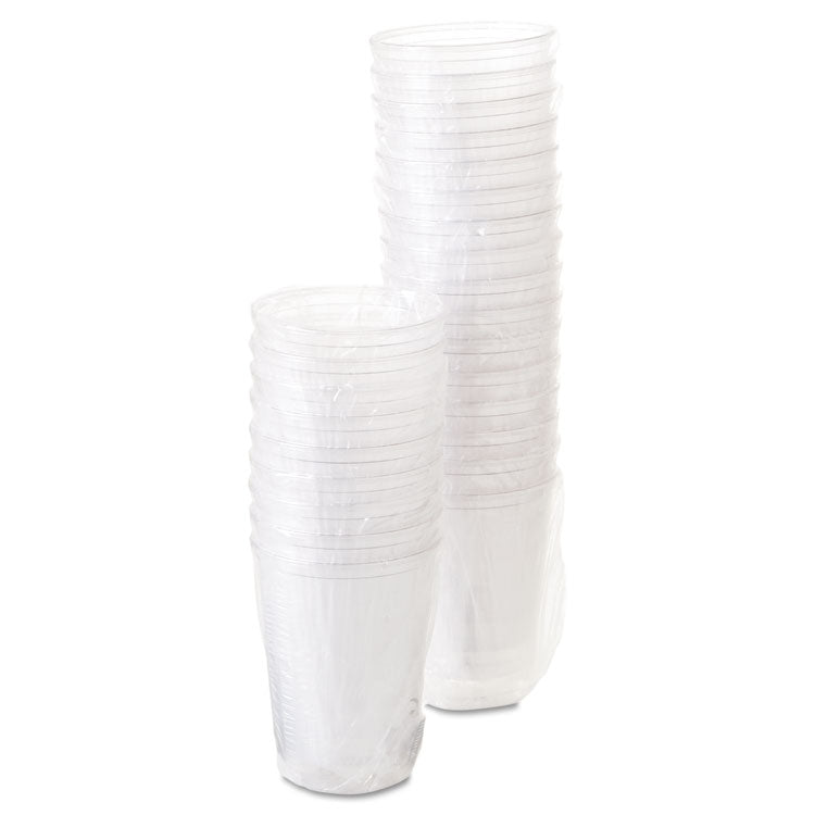 Dart® Ultra Clear PETE Cold Cups, 10 oz, Individually Wrapped, 25/Sleeve, 20 Sleeves/Carton (SCCTP10DW) Case of 500