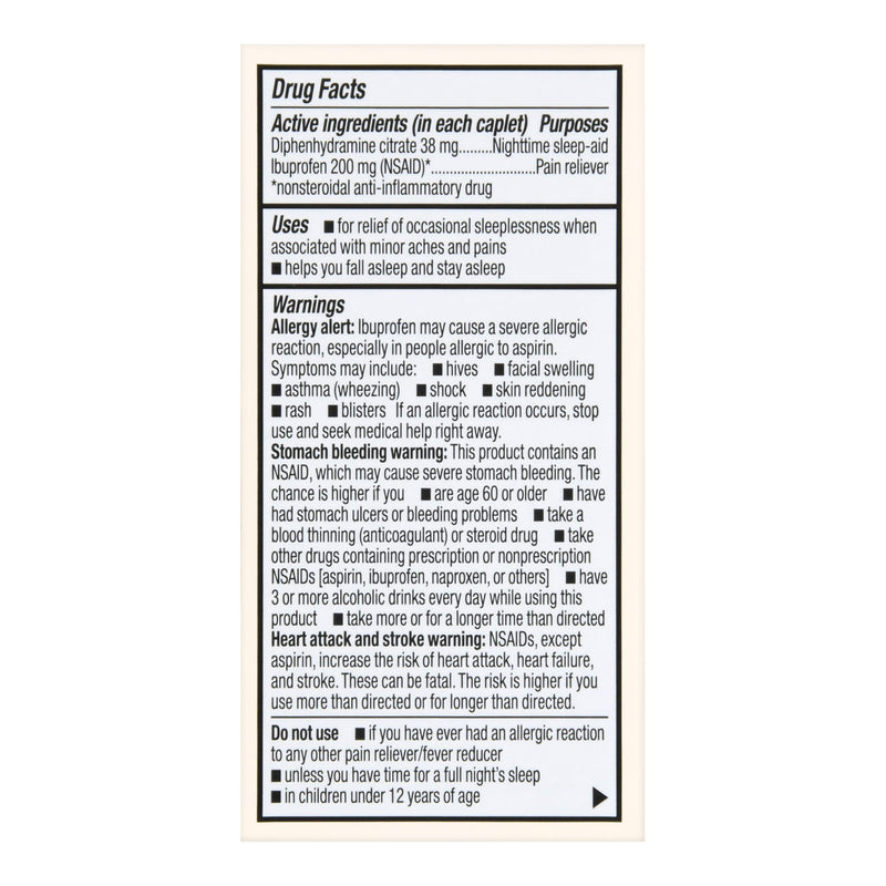 Foster & Thrive™ Nightime Pain / Allergy Relief 200 mg - 38 mg Strength Ibuprofen / Diphenhydramine Capsule 40 per Bottle (1238989_BT) 1/BT