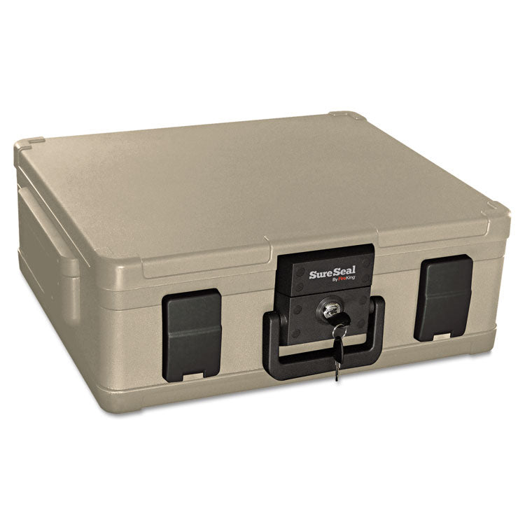 SureSeal By FireKing® Fire and Waterproof Chest, 0.38 cu ft, 19.9w x 17d x 7.3h, Taupe (FIRSS104) Each