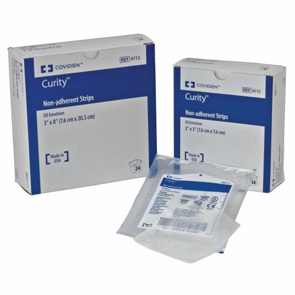 Curity™ Oil Emulsion Impregnated Dressing Rectangle 3 X 8 Inch Sterile (684068_PK) 1/PK