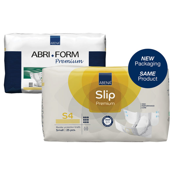 Abena® Slip Premium S4 Unisex Adult Incontinence Brief Small Disposable Heavy Absorbency (1218198_CS) 75/CS