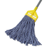 Rubbermaid Cotton/Synthetic Cut-End Blend Mop Head, 16oz, 1" Band, Blue, 12/Carton (RCPF51612BLUCT) Case of 12