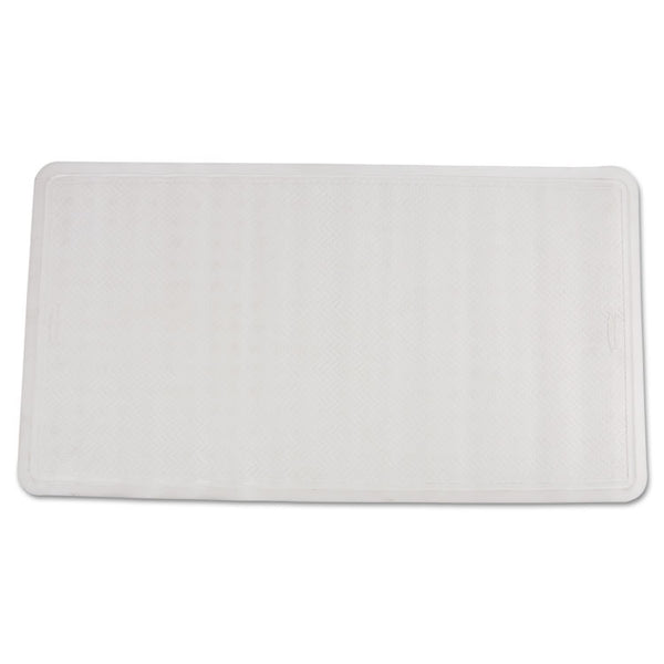 Rubbermaid® Commercial Safti-Grip Latex-Free Vinyl Bath Mat, 16 x 28, White (RCP1982726) Each