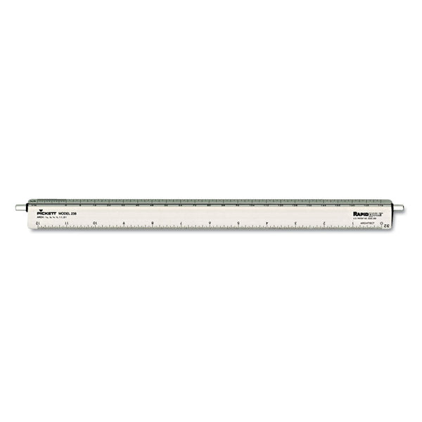 Chartpak® Adjustable Triangular Scale Aluminum Architects Ruler, 12" Long, Silver (CHA238)