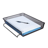 Universal® Deluxe Mesh Stackable Front Load Tray, 1 Section, Letter Size Files, 11.25" x 13" x 2.75", Black (UNV20004) Each