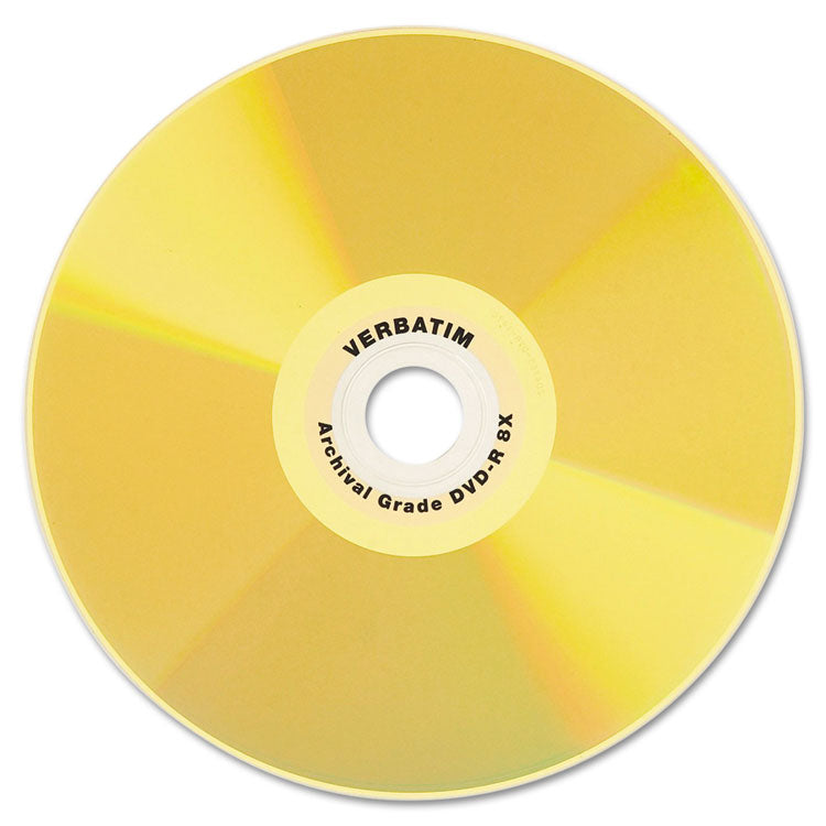 Verbatim® UltraLife Gold Archival Grade DVD-R, 4.7 GB, 16x, Spindle, Gold, 50/Pack (VER95355)