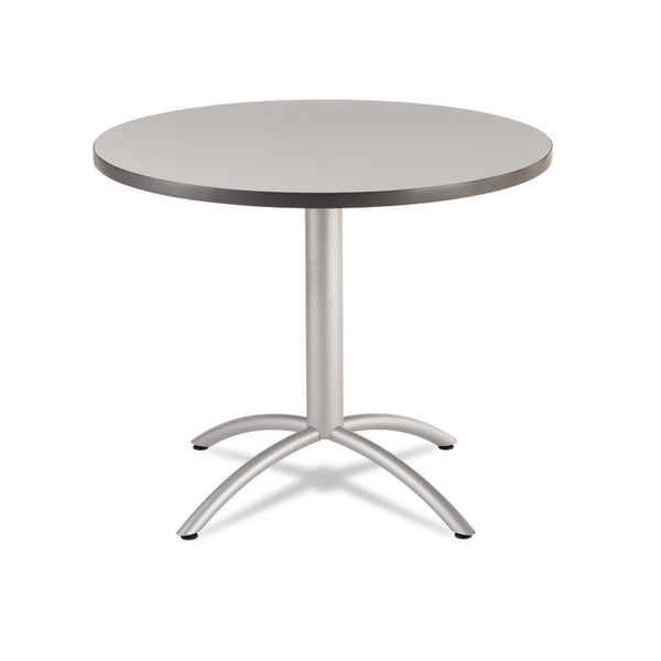 Iceberg CafeWorks Table, Cafe-Height, Round, 36" x 30", Gray/Silver (ICE65621) Each